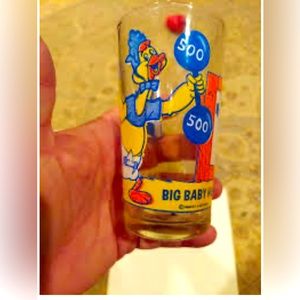 BIG BABY HUEY PEPSI COLLECTOR, COLLECTIBLE 5 1/4" GLASS/PRE-OWNED